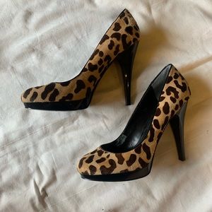Nine West Faux Leopard Heels